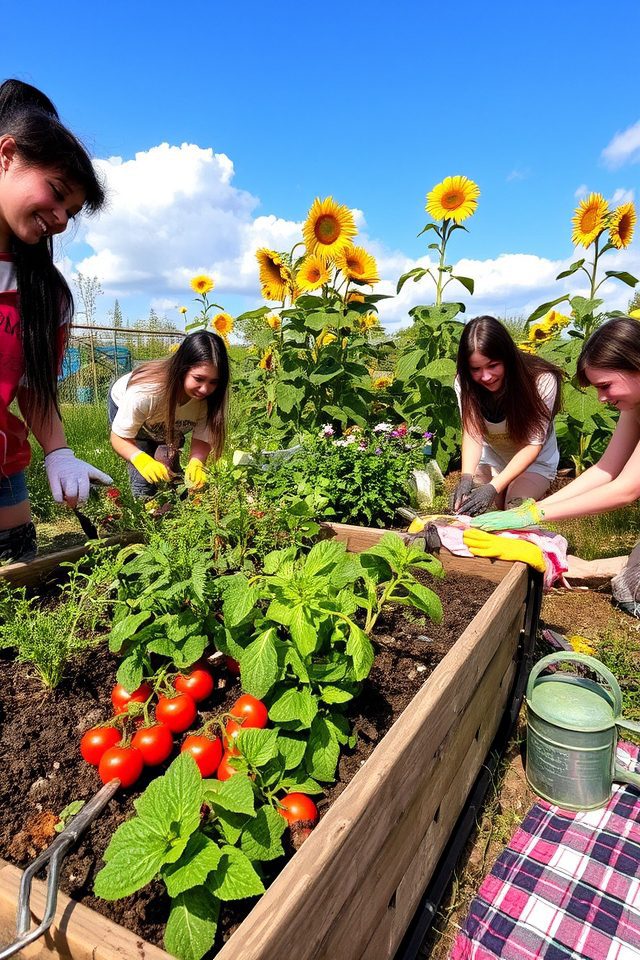 collaborative school garden project