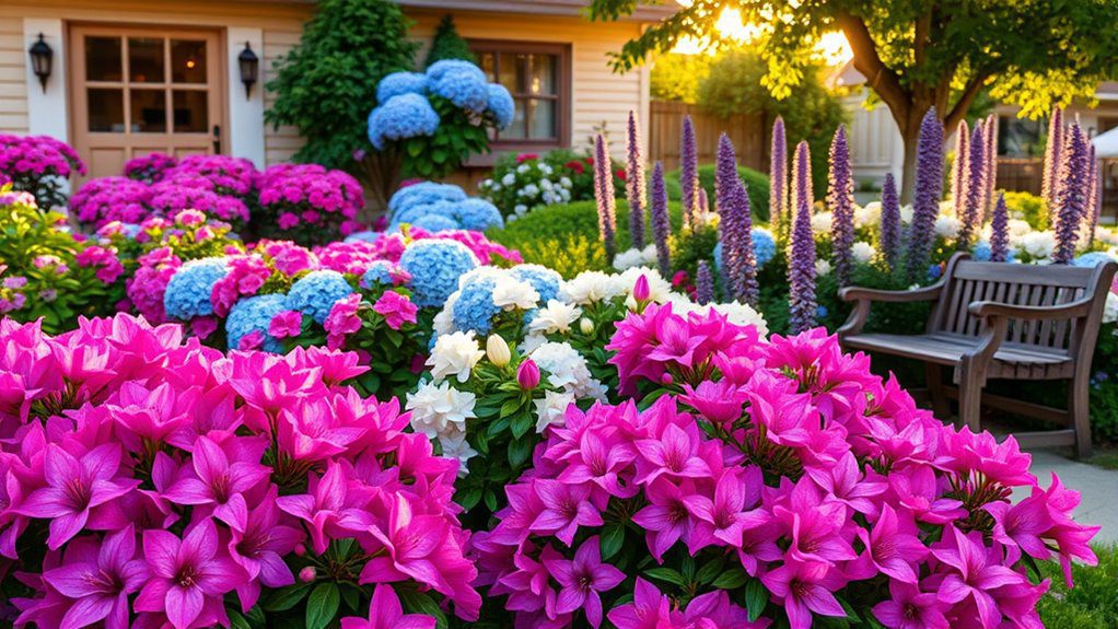 colorful blooming bush varieties