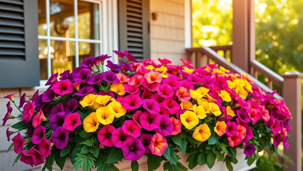 colorful blooms for entryways