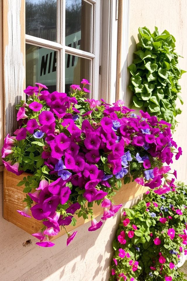 colorful cascading floral arrangement