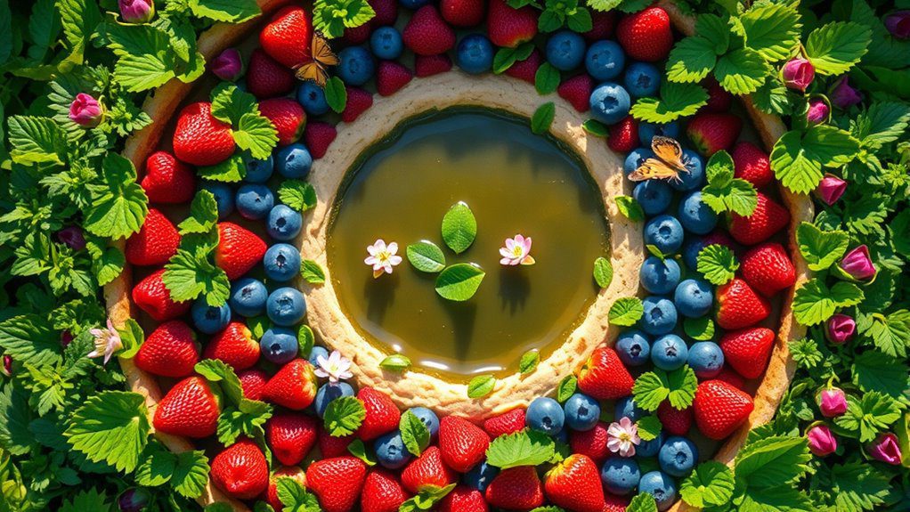 colorful concentric fruit garden