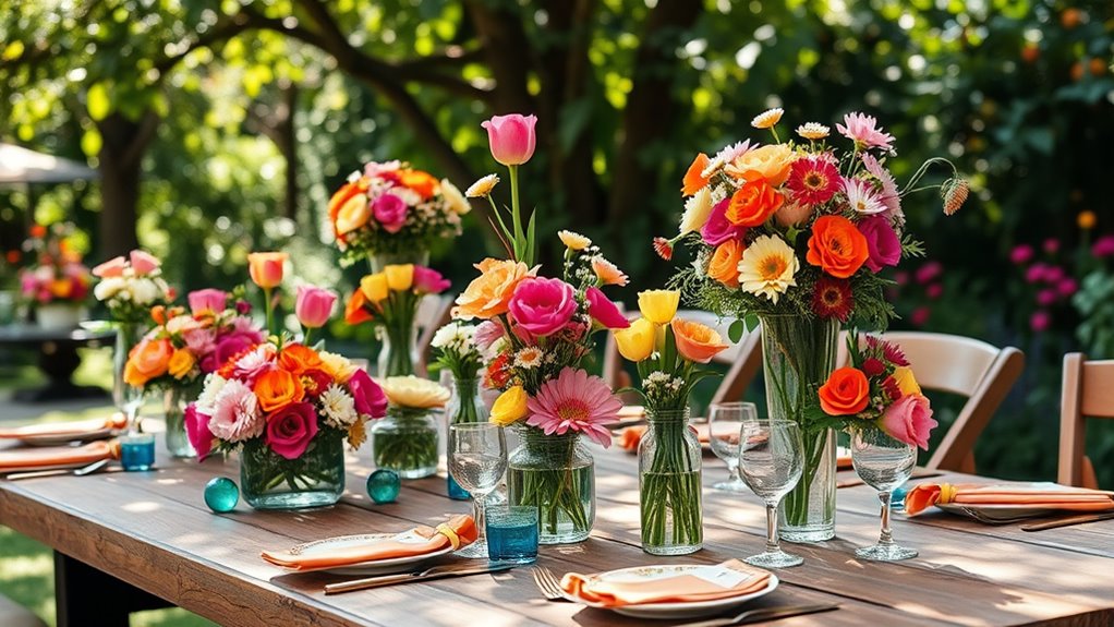 colorful floral centerpiece arrangements