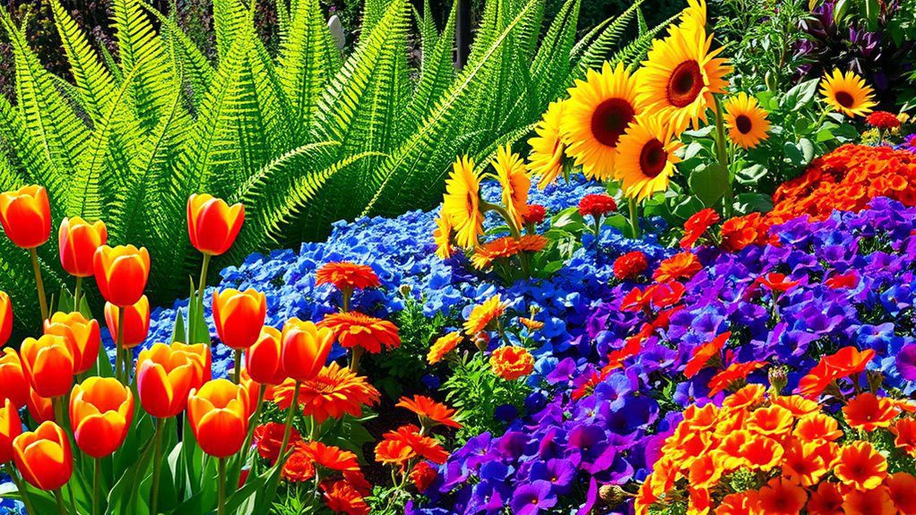 colorful flower planting activity