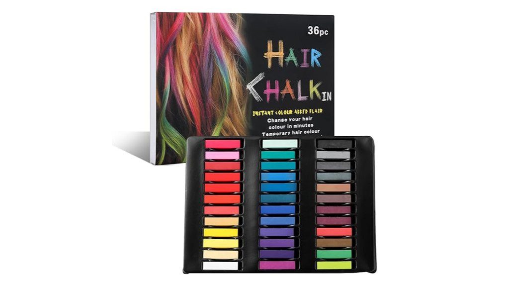 colorful hair chalk comb