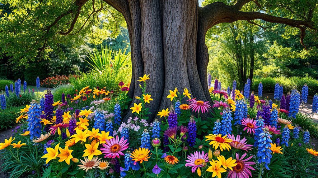 colorful perennial tree ring