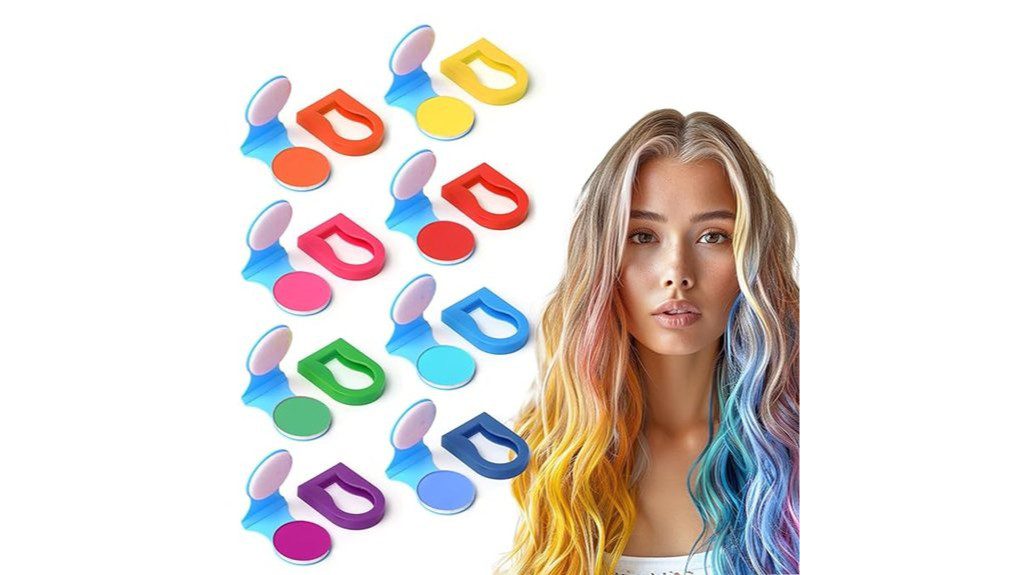 colorful temporary hair chalk