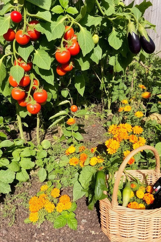 colorful vegetable garden harvest