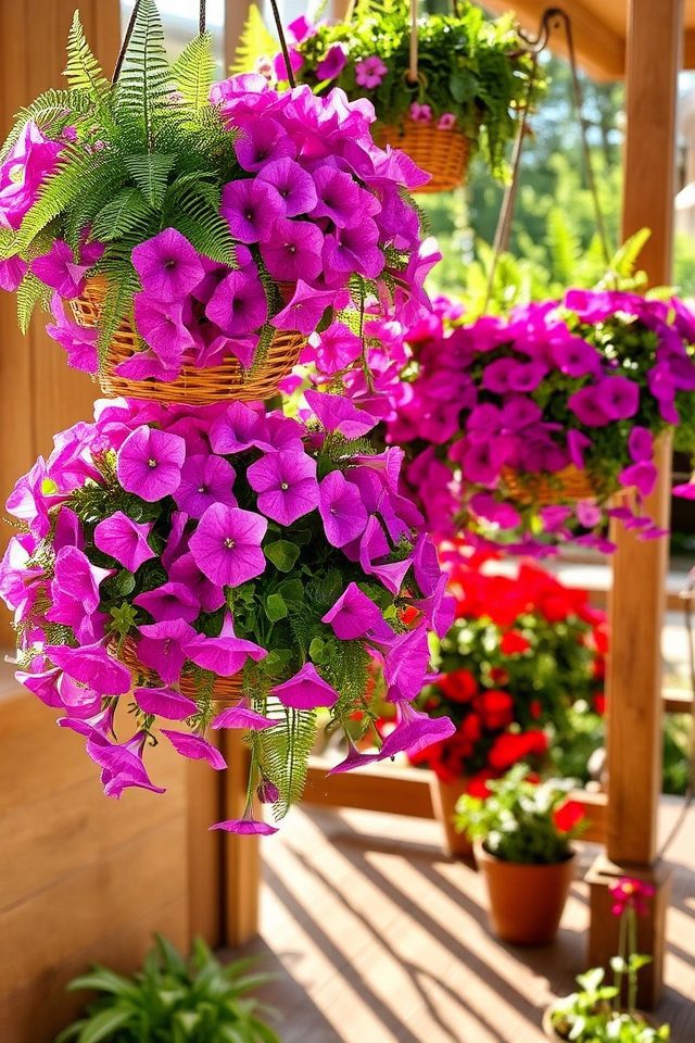 colorful vertical plant displays