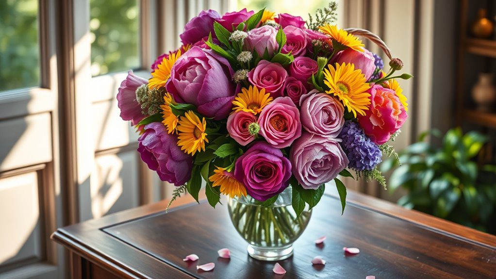 colorful vibrant flower arrangements