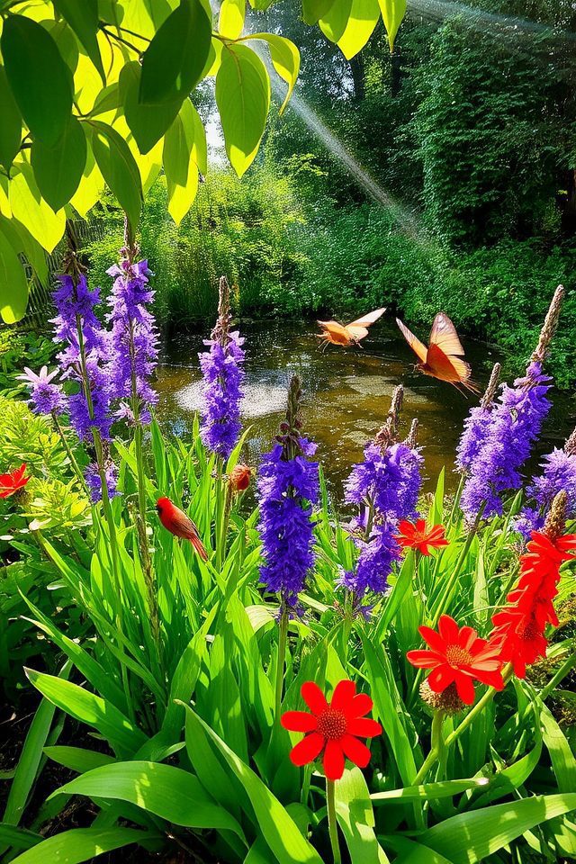 colorful wetland perennial gardens