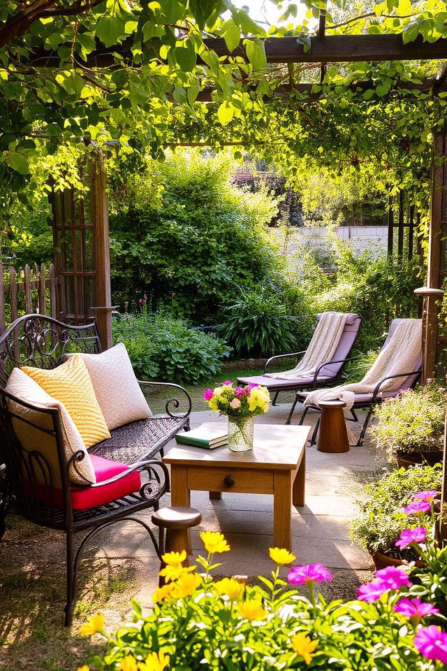 comfortable outdoor relaxation space