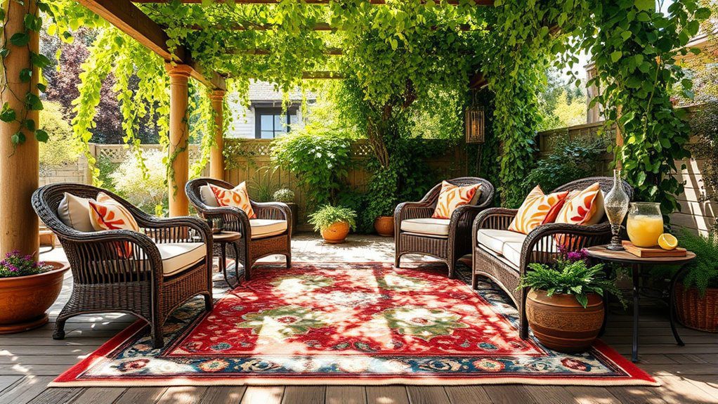 comfortable outdoor rug designs