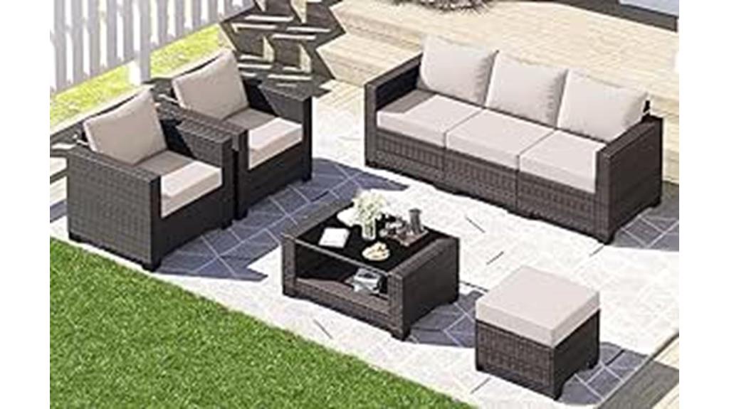 comfortable outdoor seating arrangement