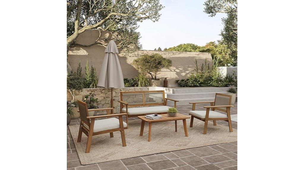 comfortable outdoor seating set