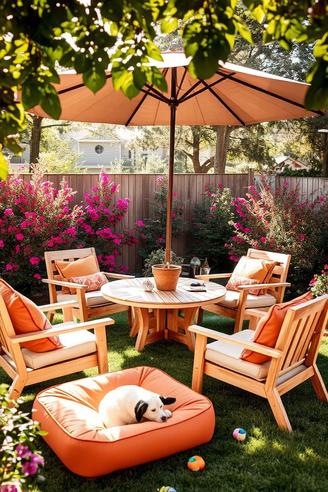 comfortable safe dog area