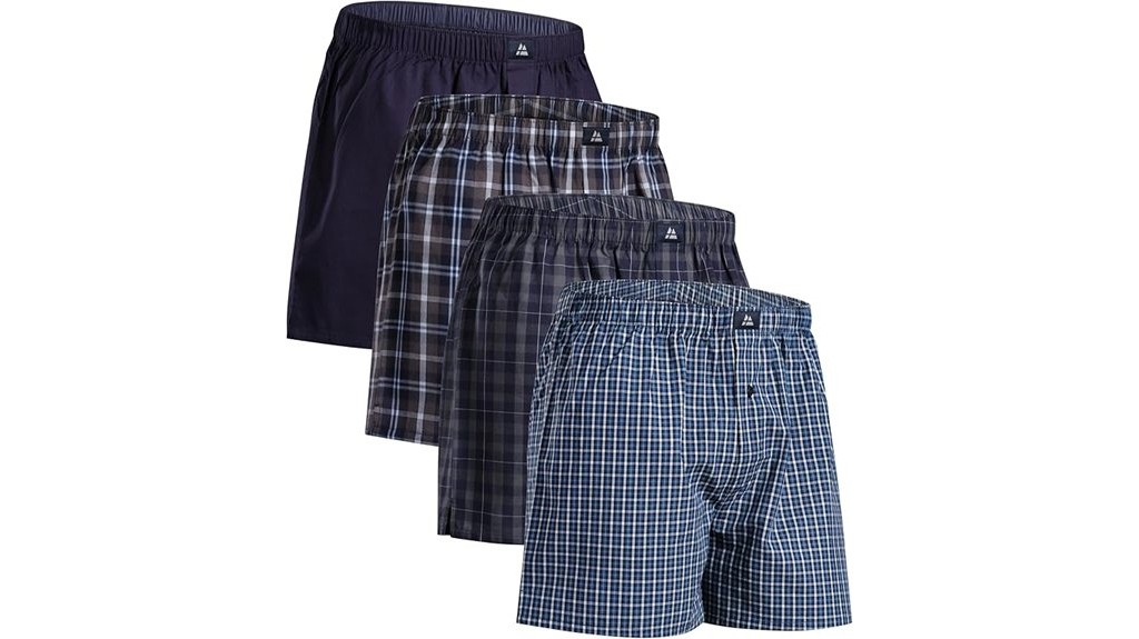 comfortable woven cotton boxers