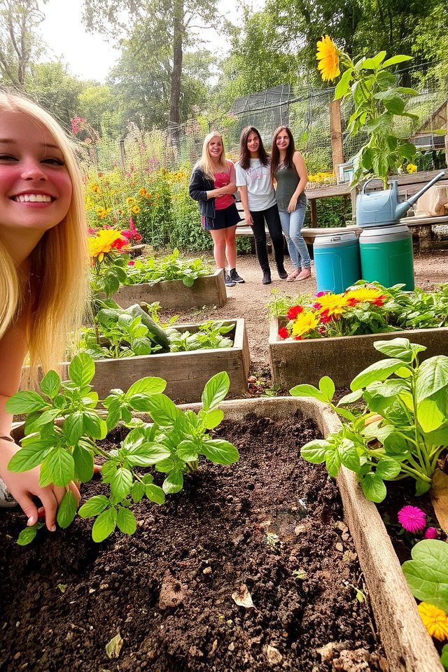 community garden for students
