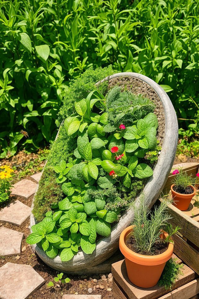 compact aromatic herb garden