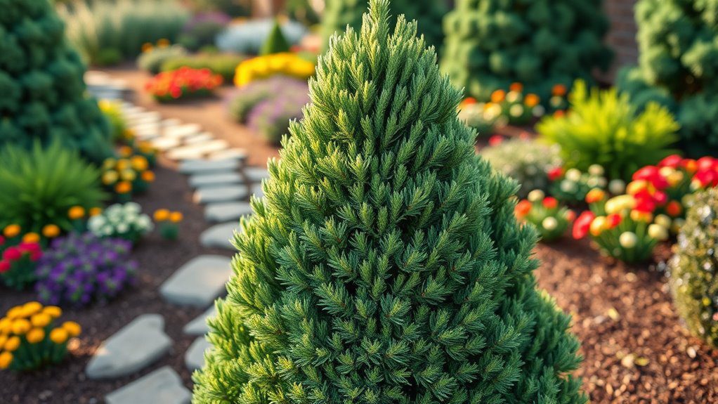 compact conical evergreen tree