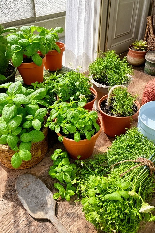 compact container herb garden