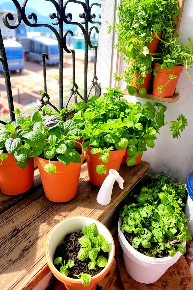 compact container herb gardens