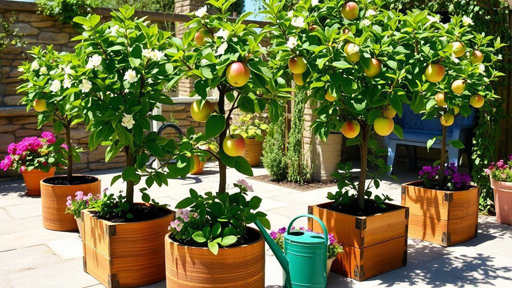 compact fruiting container trees
