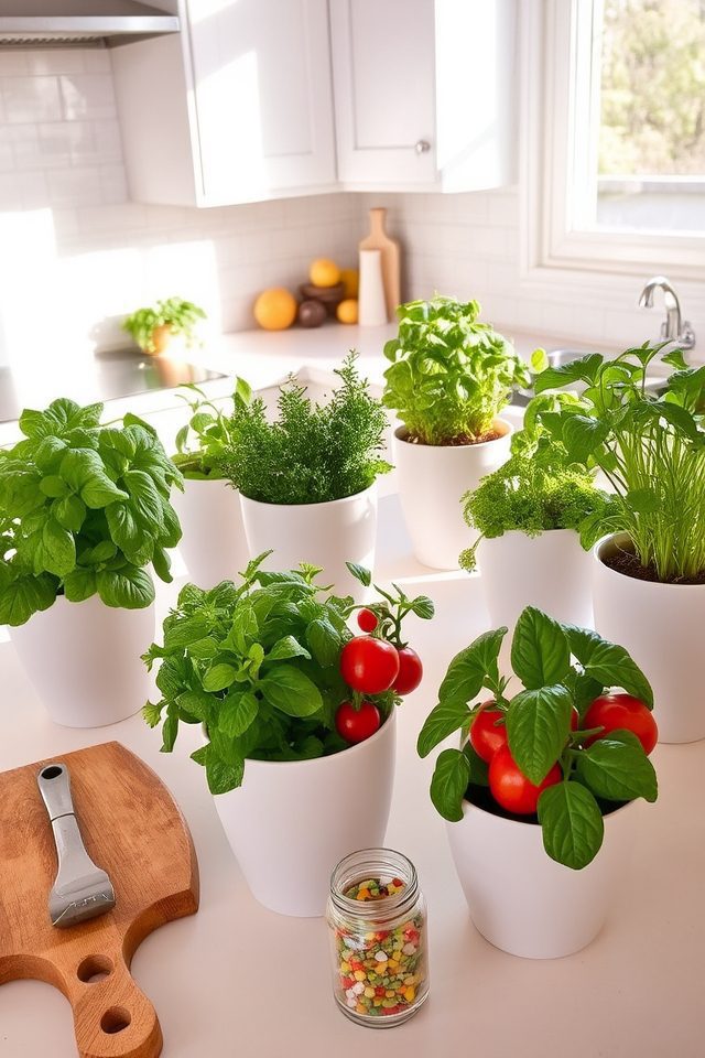 compact kitchen vegetable planters