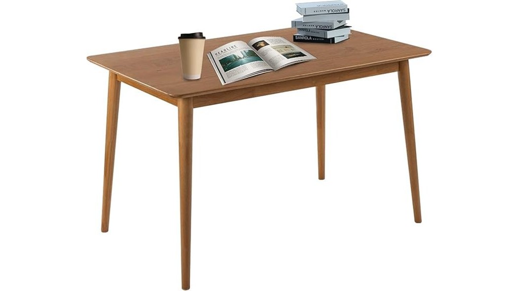 compact natural wood table