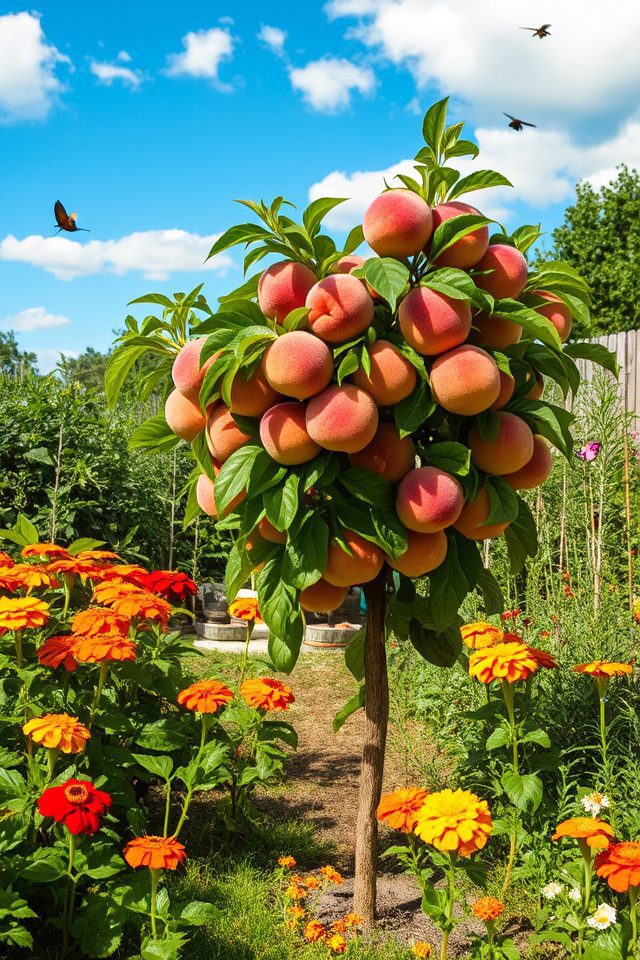 companion planting for peaches