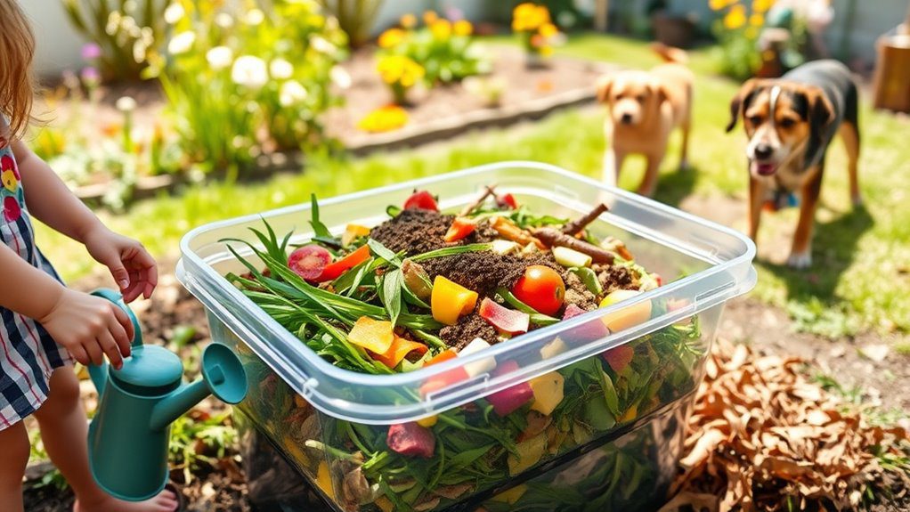 composting teaches kids teamwork