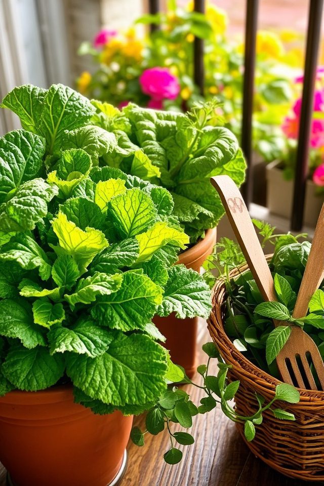 container gardening for greens