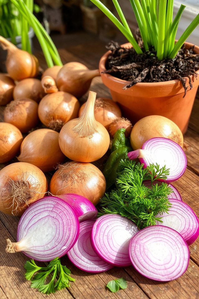 container gardening for onions