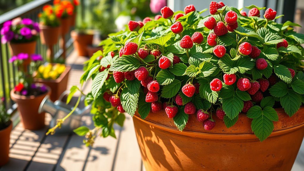 container raspberry gardening tips