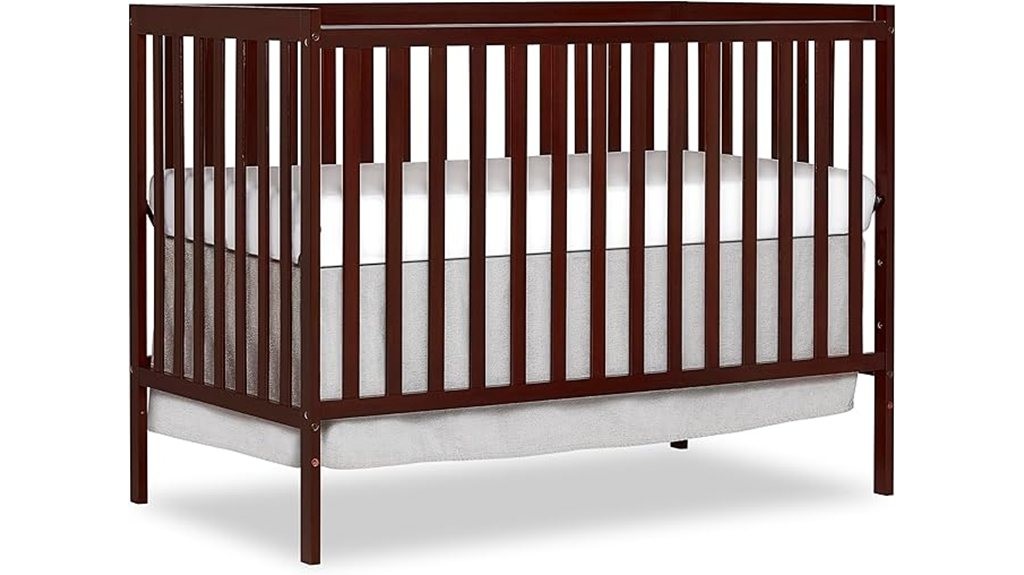 convertible crib in espresso