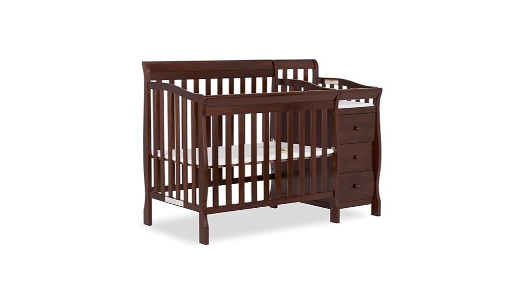 convertible crib with changer