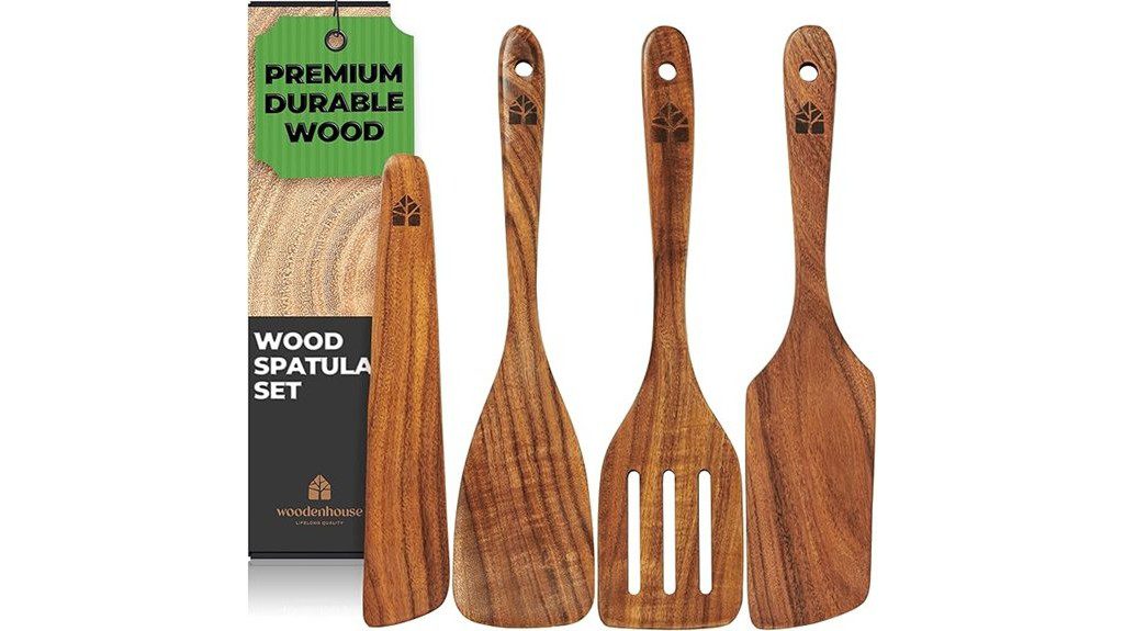 cooking wooden spatula set