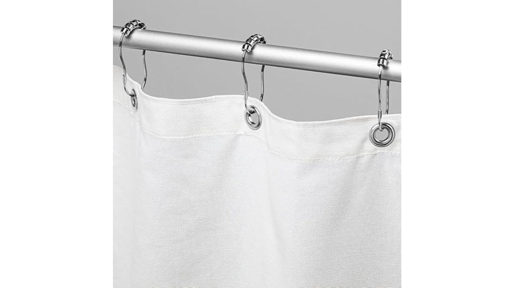 cotton shower curtain white