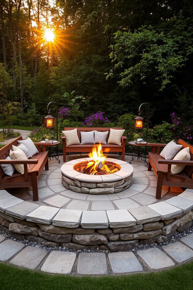 cozy custom fire pit