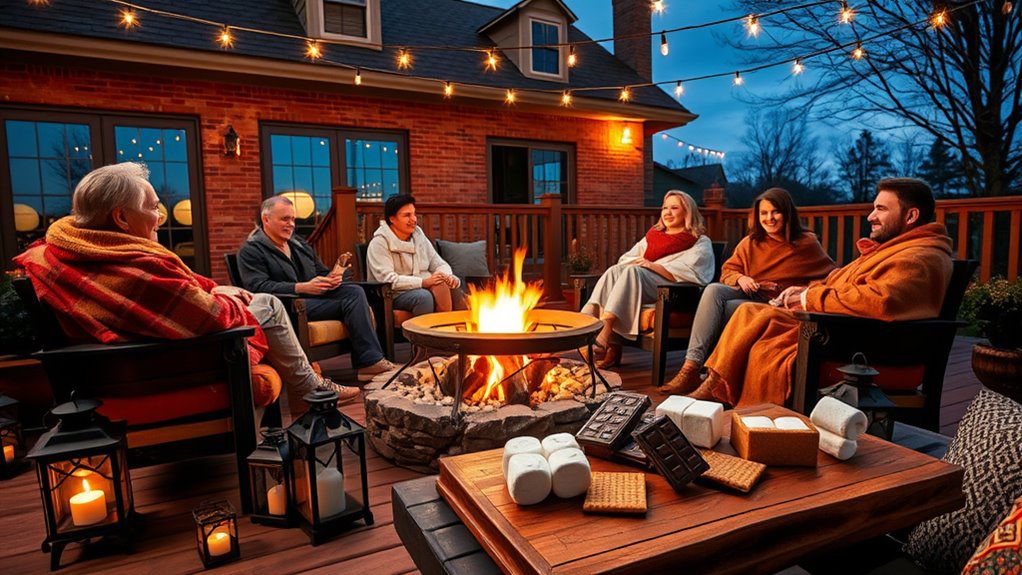 cozy evening fire pit