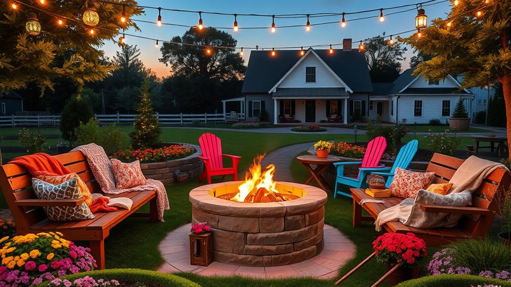 cozy farmhouse fire pit gatherings