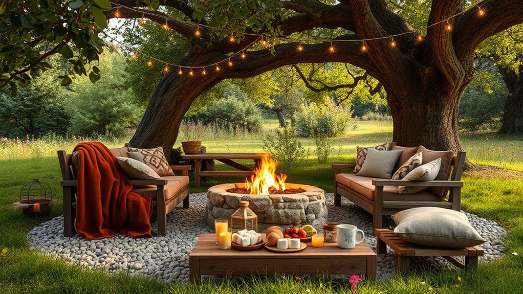 cozy fire pit gathering spot