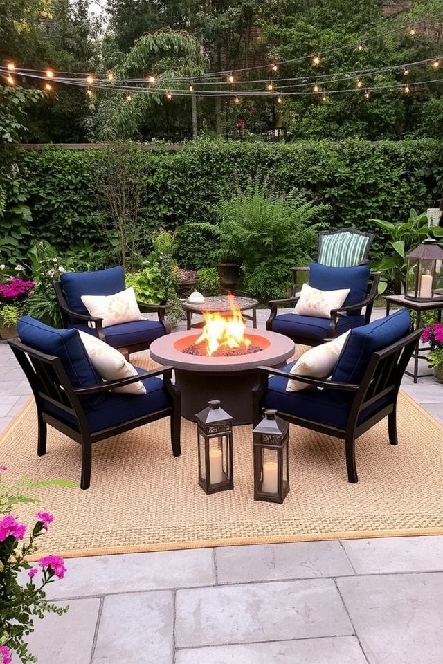 cozy fire pit retreat