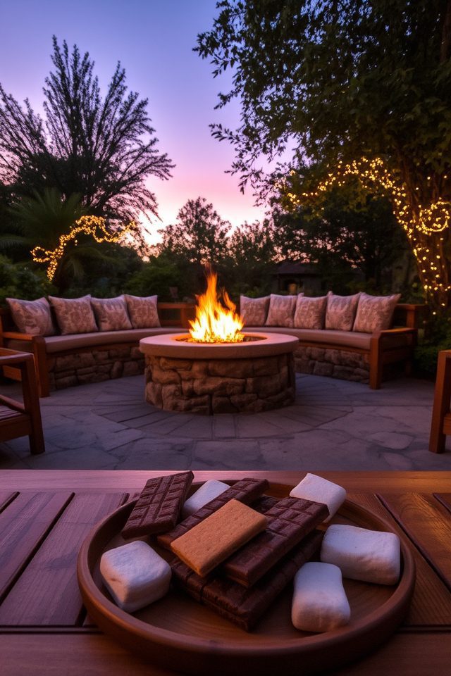 cozy fire pit seating