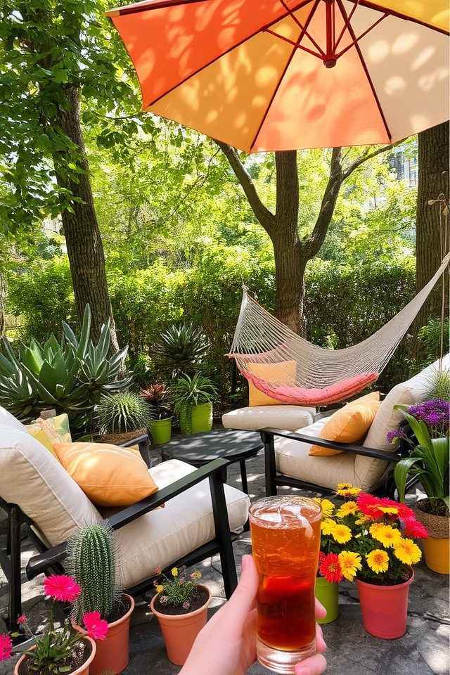 cozy garden relaxation spot