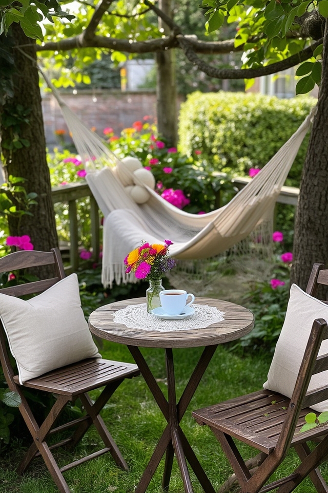 cozy garden seating options