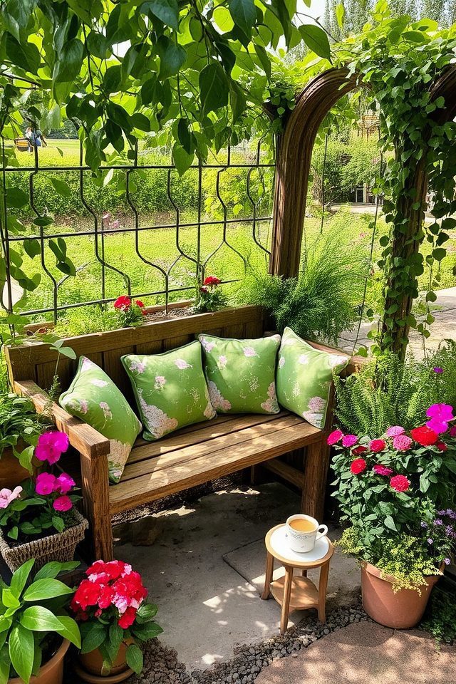 cozy garden seating retreat