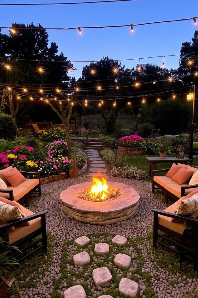 cozy outdoor fire pit