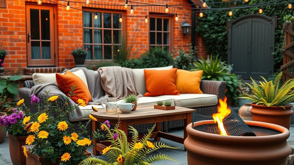 cozy outdoor relaxation area