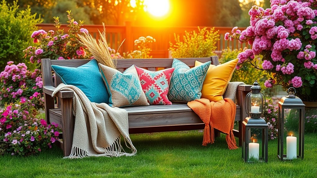 cozy outdoor seating elements