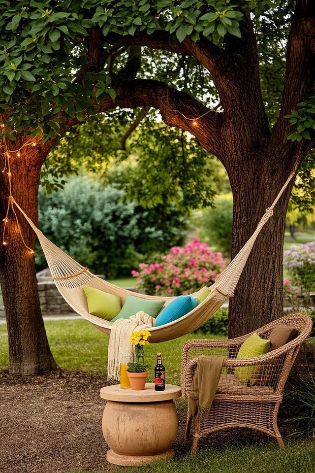 cozy outdoor sitting area